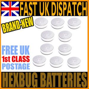 Pack of 10 Replacement Batteries for Hexbug Nano Inchworm Crab Hex Bug Battery