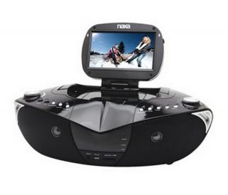 Naxa NDL 400 Portable DVD Player Boombox Black w 7" LCD Digital TV Tuner