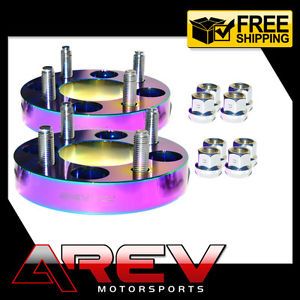 Arev Neo Chrome Universal 1" 25mm Wheel Adapters Spacer Spacers 4x100