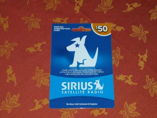 Sirius Satellite Radio Prepaid Subscription Card