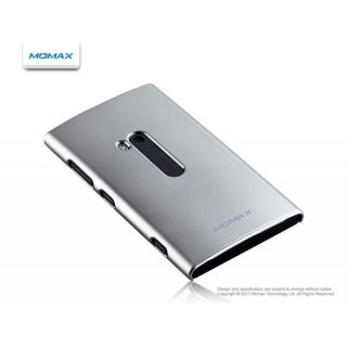 Momax Thin Glossy Metallic Case with Screen Protector for Nokia Lumia 920 Silver