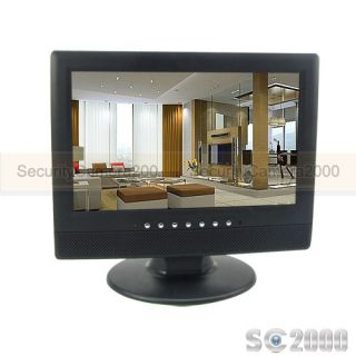 High Resolution 10 2inch TFT LCD Video Audio Color CCTV Monitor TV VGA RCA Input