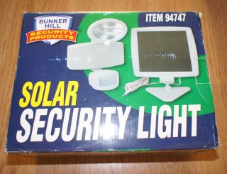 Free SHIP Bunker Hill Security Products Solar LED Light 94747 with Motion Sensor