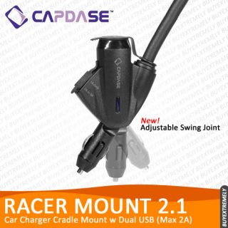 Capdase Car Lighter Cradle Mount Holder Dual USB Charger Nokia Motorola Samsung