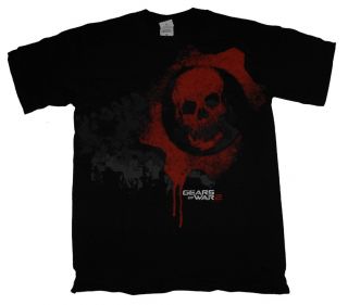 Gears of War 2 Warzone Skull Logo Video Game T Shirt Tee