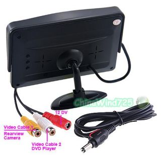 4 3" Color Security TFT Car Monitor Car Rear View Camera System