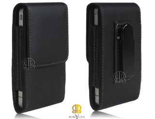 Black Fashion Belt Clip Leather Pouch Pocket Case for iPhone 4 4S Holster