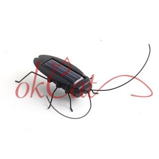 Solar Power Energy Black Cockroach Bug Toy Children