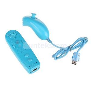 Children Mini Game Remote Controller Nunchuck Controller for Nintendo Wii Blue