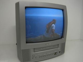 Toshiba Mv13n3 13 Tv Vcr Vhs Player Television Combo Home Office Silver Crt On Popscreen