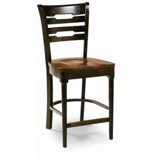 Cochrane Uptown Ladder Back Counter Stool with Wood Saddle Seat