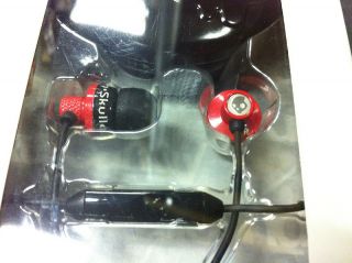 Skullcandy Titan Stereo in Ear Buds Headphones w Mic Headset Black Red New