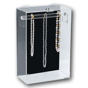 Acrylic Necklace Countertop Display Case Tower 15" Locking Necklace Stand "Deal"