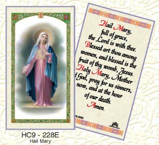 Hail Mary Prayer Catholic Holy Card 3 Cards