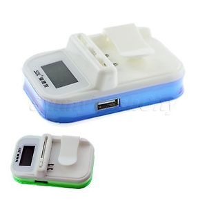 US Universal Battery Charger w LCD Indicator Screen for Cell Phones