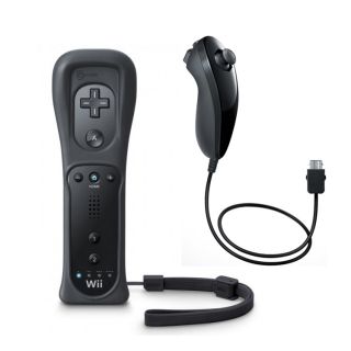 New Black Remote Nunchuck Mario Steering Wheel Controller for Nintendo Wii