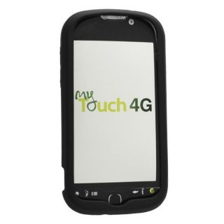 T Mobile Gel Skin Shell for HTC myTouch 4G HD Black Case Screen Protector US