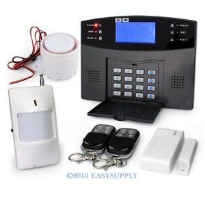 Wireless Home Alarm GSM SMS Burglar System for Garage Storage Home House
