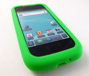 Green Soft Rubber Silicone Gel Skin Case Cover Huawei Ascend II 2 Tmobile Prism