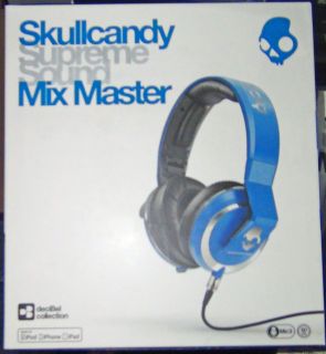 Skullcandy Mix Master 2012 Headphones Mic Blue New SEALED Box S6MMDM 012