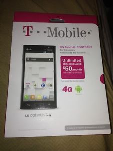 New T Mobile Prepaid LG Optimus L9 4G Android Smartphone Black 4 5" Touchscreen"