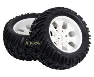 4pcs RC Rubber Sponge Tires Tyre Wheel Rim HSP 1 10 Monster Bigfoot Truck 88001