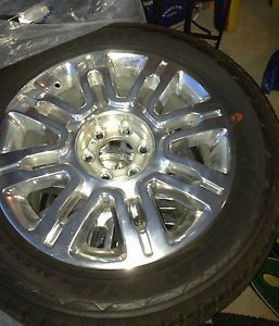 2013 Ford F150 Platinum 20" Tires and Wheels 4 Factory P275 55R20 111s M S