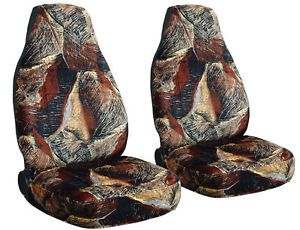 Tie Dye Front Set Car Seat Covers Choose Brown or Grey Christmas Special