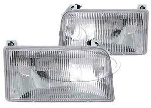 New Replacement Headlight Assembly Pair for 1992 96 Ford Truck Bronco