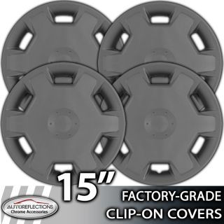 Silver 15' Clip on Wheel Covers for 2007 2011 Nissan Versa