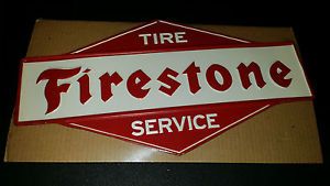 Firestone Tires Tire Service Sign Oil Pump Fill Station Gulf Sohio 76 Sunoco