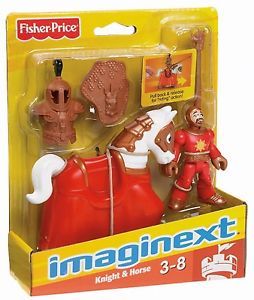 Imaginext Castle Red Good Knight and Horse Medieval Eagle Talon Action Figure