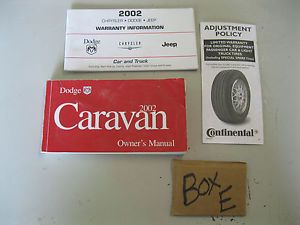 2002 Dodge Caravan Owners Manual
