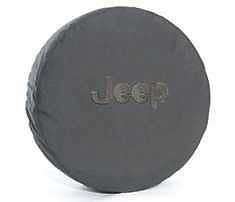 82209948AB Mopar Spare Tire Cover Black with Black Jeep Logo P225 75R16