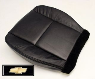 09 13 Chevy Tahoe LTZ Driver Side Bottom Leather Seat Cover Black Perforated