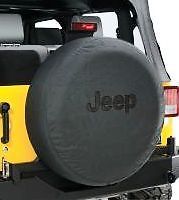 Jeep Wrangler JK TJ Black Denim Spare Tire Cover