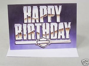Harley Davidson Happy Birthday Day Card