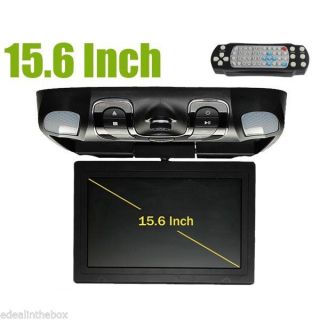 Black 15 6" HD LCD Car DVD Player IR FM Roof Mounted Overhead Monitor 32BT Games