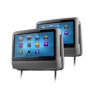 Xtrons HD906T 9" HD Digital Touch Screen Car Headrest DVD Player USB Grey F1HX