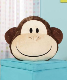 Monkey Animal Face Plush Pillow for Your Bed Bedroom Pet Home Accent Decor New