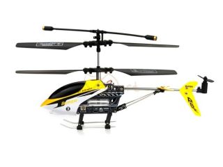 2 5 Channel Radio Remote Control Alloy RC Helicopter LED Light Yellow