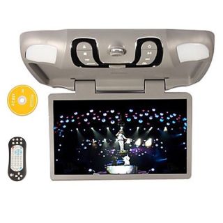 Gray Car Roof Mount Flip Down Overhead Monitor Swivel 12" HD DVD Player IR