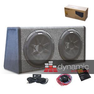 Kicker® PHD12 Dual 12” Car Subwoofers Enclosure Box w Amp 200W Sub Amplifier New 713034055525