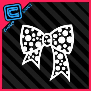 Polka Dot Bow Tie Girl Pink Cute Hello Kitty Car Decals Stickers