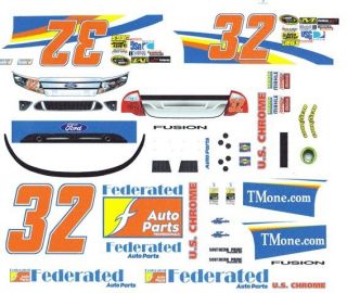 32 Kenny Schrader Federated Auto Parts 2012 1 32nd Scale Slot Car Decals