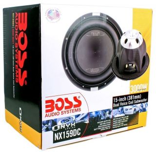 2 Boss Audio NX159DC Onyx 15" 6000 Watt Pair DVC Car Subwoofers Stereo Subs