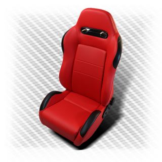 Black Red Stitch Racing Seats