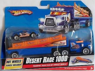 Hot Wheels Transport Truck Desert Race 1000 with Car Nu