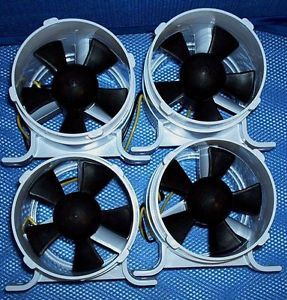 NASCAR Race Car Brake or Driver Cooling Air Blower Fan 4 inch 4pc