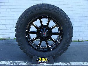 18" XD 806 Bomb Black Milled Wheels Rims 35x12 50R18 35" Mud Tires Federal MT